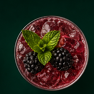 Blackberry bourbon cocktail