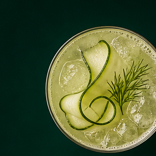 Sparkling cucumber gimlet