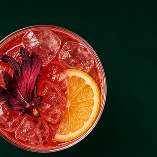 Hibiscus spritz cocktail