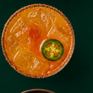 Mezcal sunset cocktail